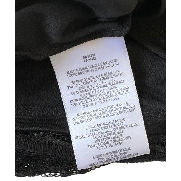 BCBGeneration Black Lace Elastic Waist Band Skirt Women Size Small | 49-1 - Picture 3 of 5